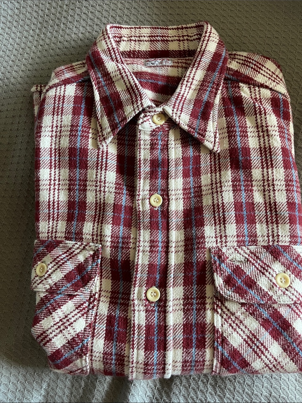 Warehouse & Co Maroon selvage flannel